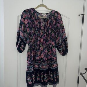 Navy Floral Umgee Dress